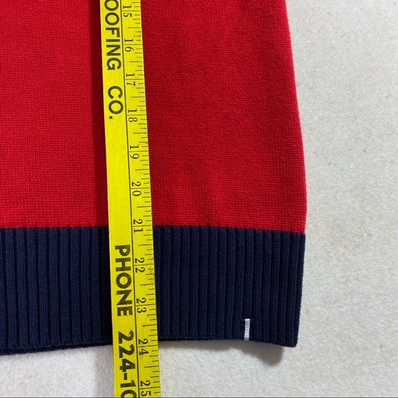 IZOD Sweater Layered Look Woman’s Red Blue Small Sweater Long Sleeve Swe… - Picture 6 of 12